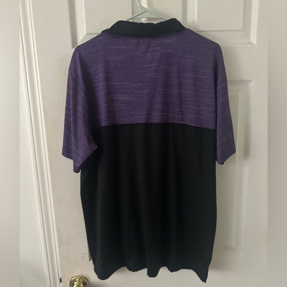 Men's Purple and Black Polo Shirt - Picture 3 of 3